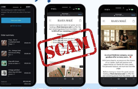 ހުސްކުރާ ސޭލެއް ކަމަށް ބުނެ "ރާޔާ މާލެ" ކިޔާ ޕޭޖަކުން ފޭރެނީ